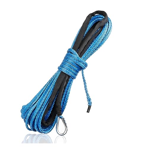 Corde de treuil synthétique bleue 15m pour remorquage de cabestan ATV UTV