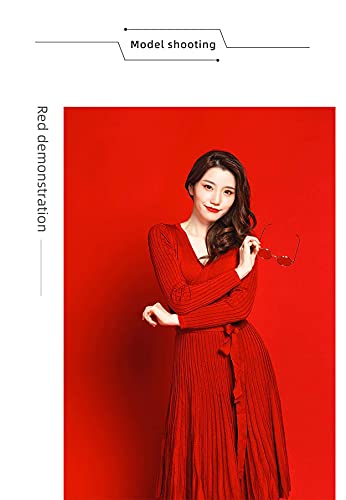 Image of GiftMax 8 x10 FT Red Color LEKERA Backdrop Photo Light Studio Photography Background (Red Cloth)