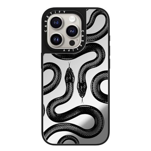 Coque miroir iPhone 15 Pro CASETiFY serpent noir pour vos selfies