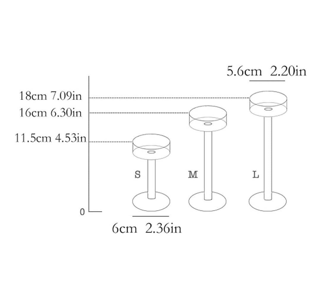 Kerzenständer 3-teiliges Set Kerzenständer Glas Romantische Kerzenhalter Hochzeit Tischrequisiten Candle Light Dinner Home Decoration Dekoration