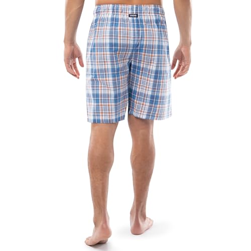 IZOD mens Printed Poplin Relaxed Fit Drawstring Sleep Shorts2