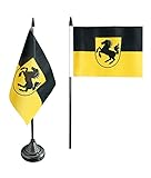 Made in Taiwan (nicht China!) Flaggenfritze Tischflagge/Tischfahne Deutschland Stadt Stuttgart + gratis Aufkleber