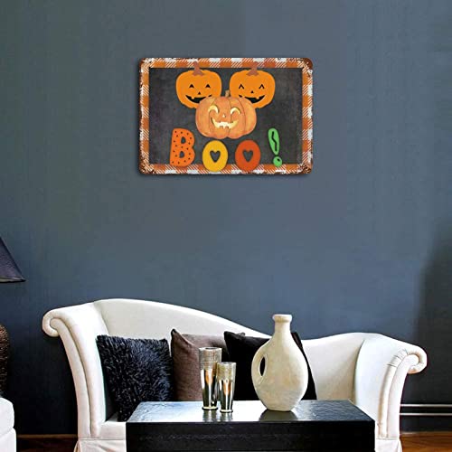 Panneau Jack O'Lantern en aluminium déco Halloween 30x45 cm - 5