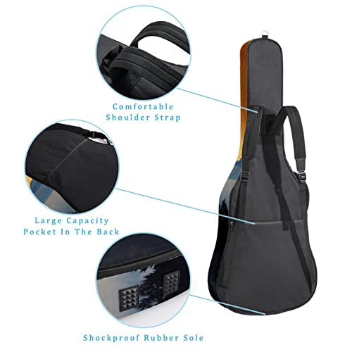 Housse de transport étanche pour guitare avec bandoulière réglable Motif champs d’automne et oreilles de blé… - Les Beatles, Paul McCartney, John Lennon, RIngo Starr, George Harrison Housse de transport étanche pour guitare avec bandoulière réglable Motif champs d'automne et oreilles de blé… – Image 4