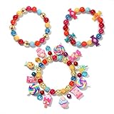 ZITULRY Candy Lollipop Beaded Bracelet Set Funny Colorful Sweet Candy Lollipop Cake Elastic Stretch Bracelets...