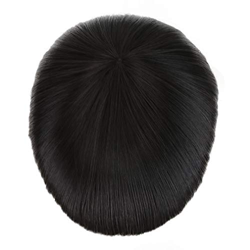 Party Zone Short Black Cosplay Wig-1960S Men Synthetic Bowl Cut Mushroom Hair Anime Wigs For Movie Party Halloween Christmas Costume Wig (Black) #TOP5