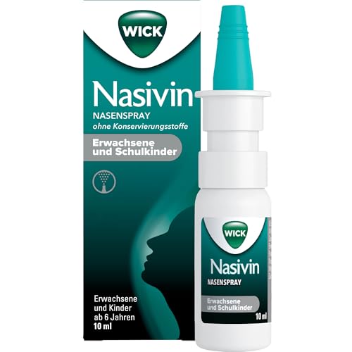 WICK Nasivin Nasenspray 0 5 mg/ml für Erwachsene und Schulkinder abschwellendes Nasenspray bei Schnupfen 10 ml