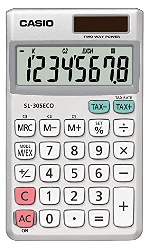 CASIO Taschenrechner SL-305ECO, 8-stellig, umweltfreundlich,...