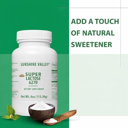 Image of Sunshine Valley Lactose Powder (Milk Sugar), Fine White Powder, 4 oz | Fine White Powder for Baking, Cooking & Brewing, Versatile Ingredient for Food Mixtures & Recipes