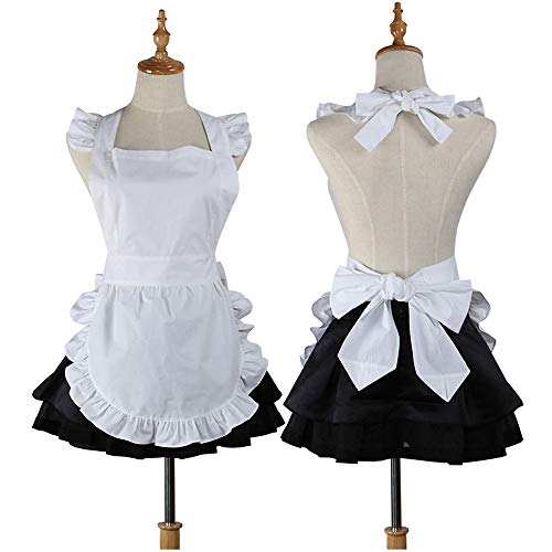 Love Potato Cute White Retro Kitchen Restaurant Women Aprons For Women Girls Waitress Apron For Gift #TOP2