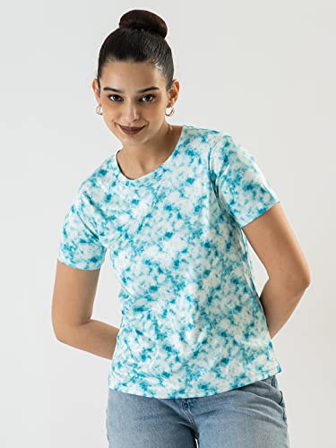 Image of PRETTIFY Women's Casual Regular Fit Half Sleeves Printed T-Shirt