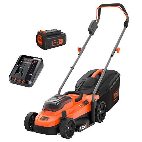 Image of BLACK+DECKER 36V Lithium-Ion 33cm Lawnmower Kit 2.0Ah