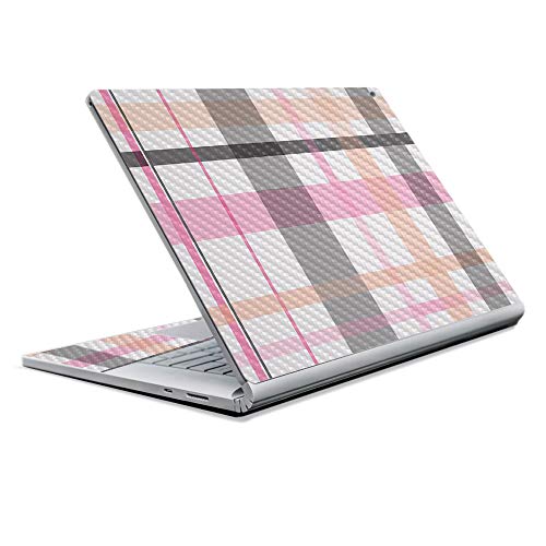 Image of MightySkins Carbon Fiber Skin for Microsoft Surface Book 2 13 inch (2017) - Plaid,Protective, Durable Textured Carbon Fiber Finish,Easy to Apply, Remove, and Change Styles,