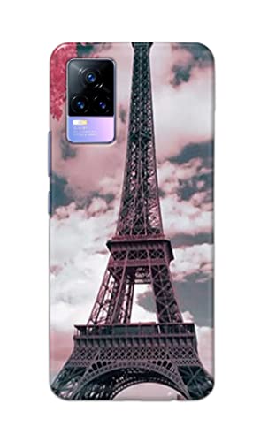 Image of Lovers Famous Place Eiffel Tower in Paris Hard Back Case Cover for Vivo Y73 / Vivo V21e 4G Back Cover -(J5) VNS2227