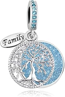 LSxAB Sparkling Tree of Life Family Charms Compatible with Pandora Bracelets