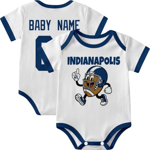Image of KREDE Baby Clothes Custom Short Sleeves for Baby Boy Gifts | Custom Bodysuit with Number Name Gifts for Baby