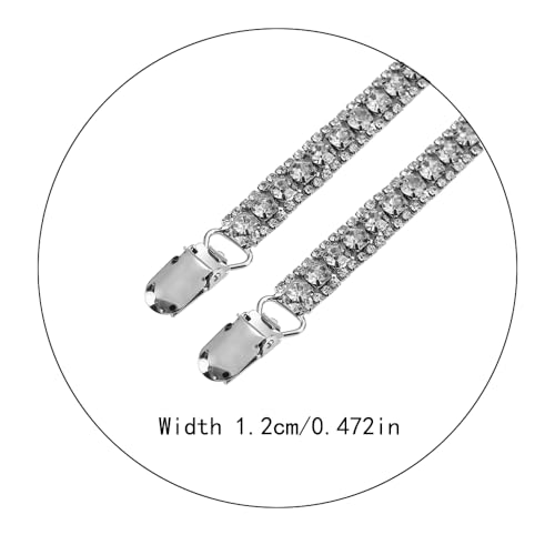 1 pair clip Rhinestone Bra Strap Adjustable Invisible Shoulder Nonskid Lingerie Accessories for Women Tops Dress4