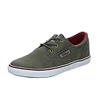 Weiches Obermaterial s.Oliver Herrenschuhe 5-5-13601-38 Modischer Herren Freizeitschuh, Sneaker, Bootsschuh, Sommerschuh mit Schnürung grün (Khaki), EU 44