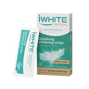 iWhite Oplosbare Tandbleekstrips – 28 Peroxide-vrije Teeth Whitening Strips voor 14 Dagen – Tanden Bleken tot 7 Tinten Witter – Tandbleken Strips voor Witte Tanden – Glazuur Veilig Tanden Bleken Stuks