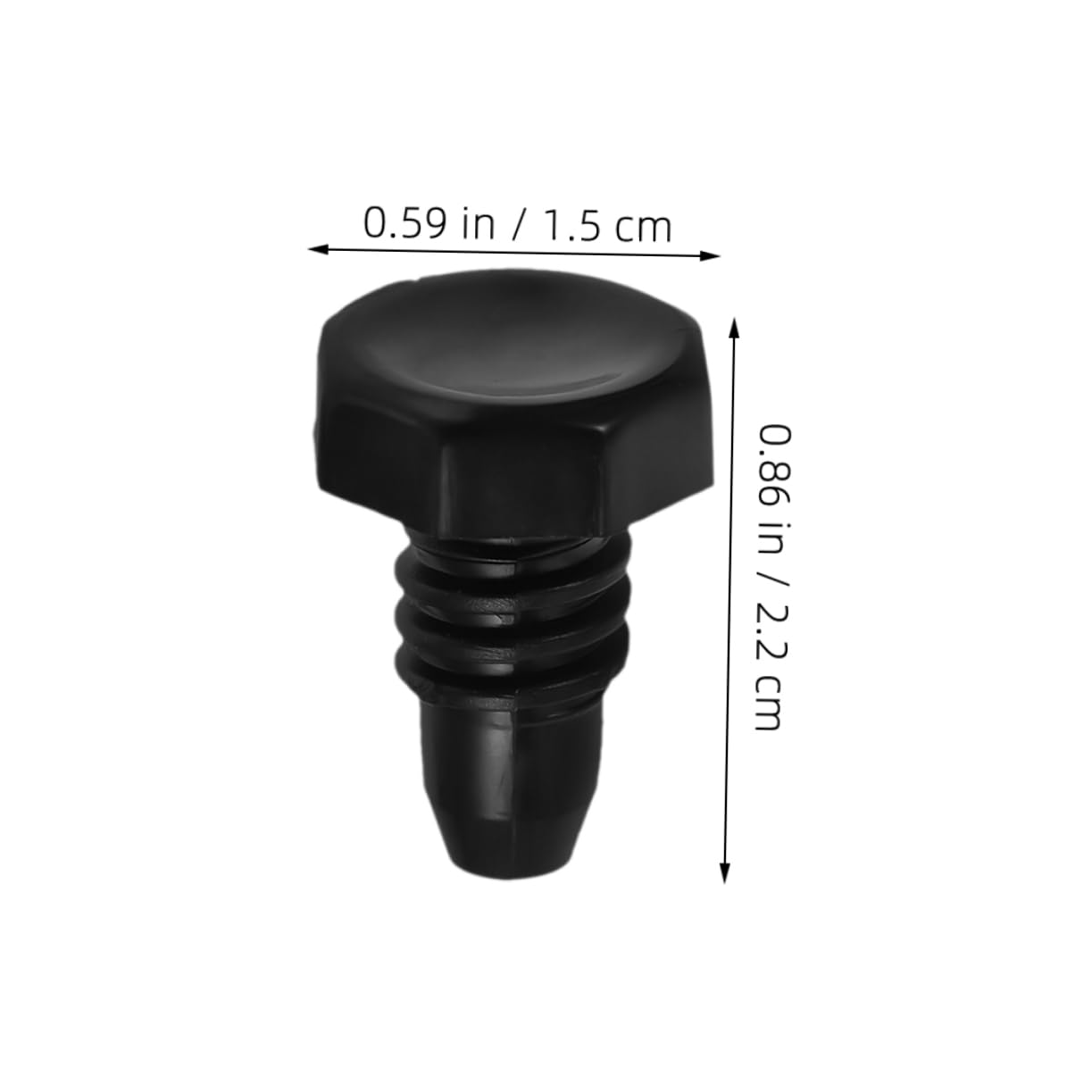 SUPVOX 8pcs Billiard End Protectors Durable Black Plastic Caps Threaded Design for Tail Protection Versatile Use for Snooker and Pool Cues
