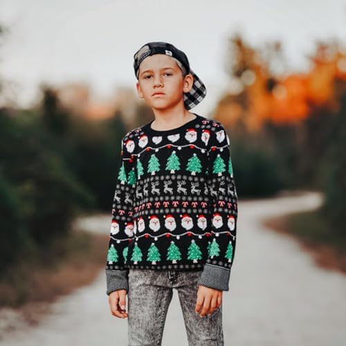 ACOCOPY Boys Girls Ugly Christmas Sweaters Light-Up Knitted Pullovers 7-14 Years 2 41srM8mB0eL. AC