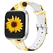 Hamile Compatible Fitbit Versa Bands, Narrow Slim Soft Silicone Fadeless Pattern Printed Replacement Wristband for Fitbit Versa/Versa 2/Versa Lite Edition/Versa SE Women Men, Small (Sunflower)
