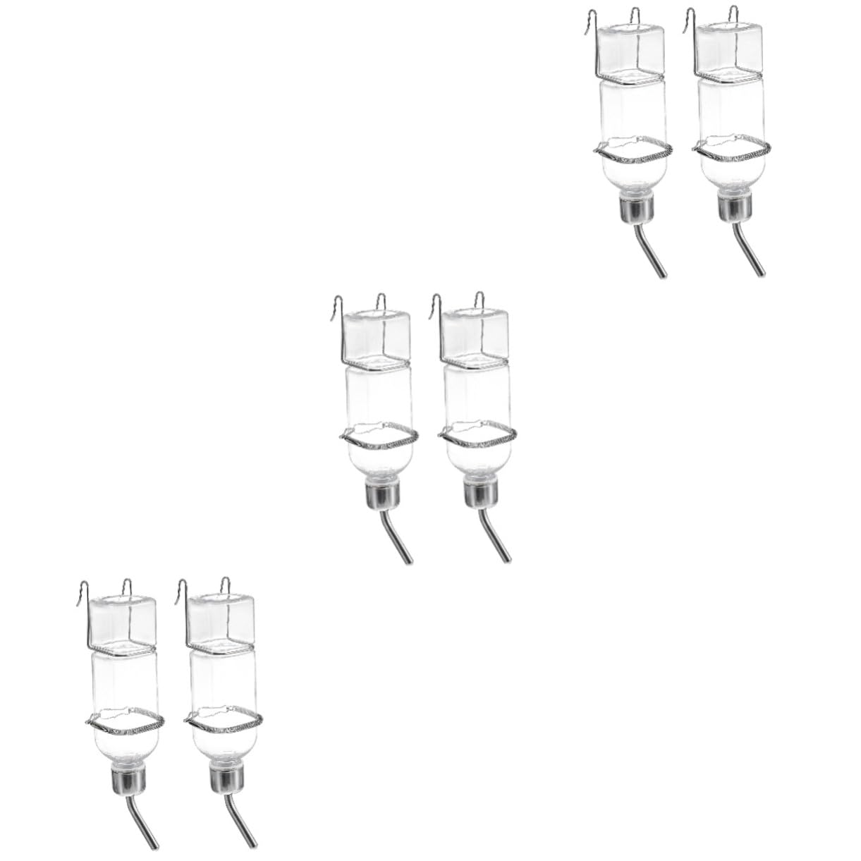 DOITOOL 3er-Sets Wasserflasche 180 Ml Wasserspender Für Haustiere Robuster Kunststoff Leicht Zu Reinigen Für Das Trinken Von Haustieren 2 Stück X 3
