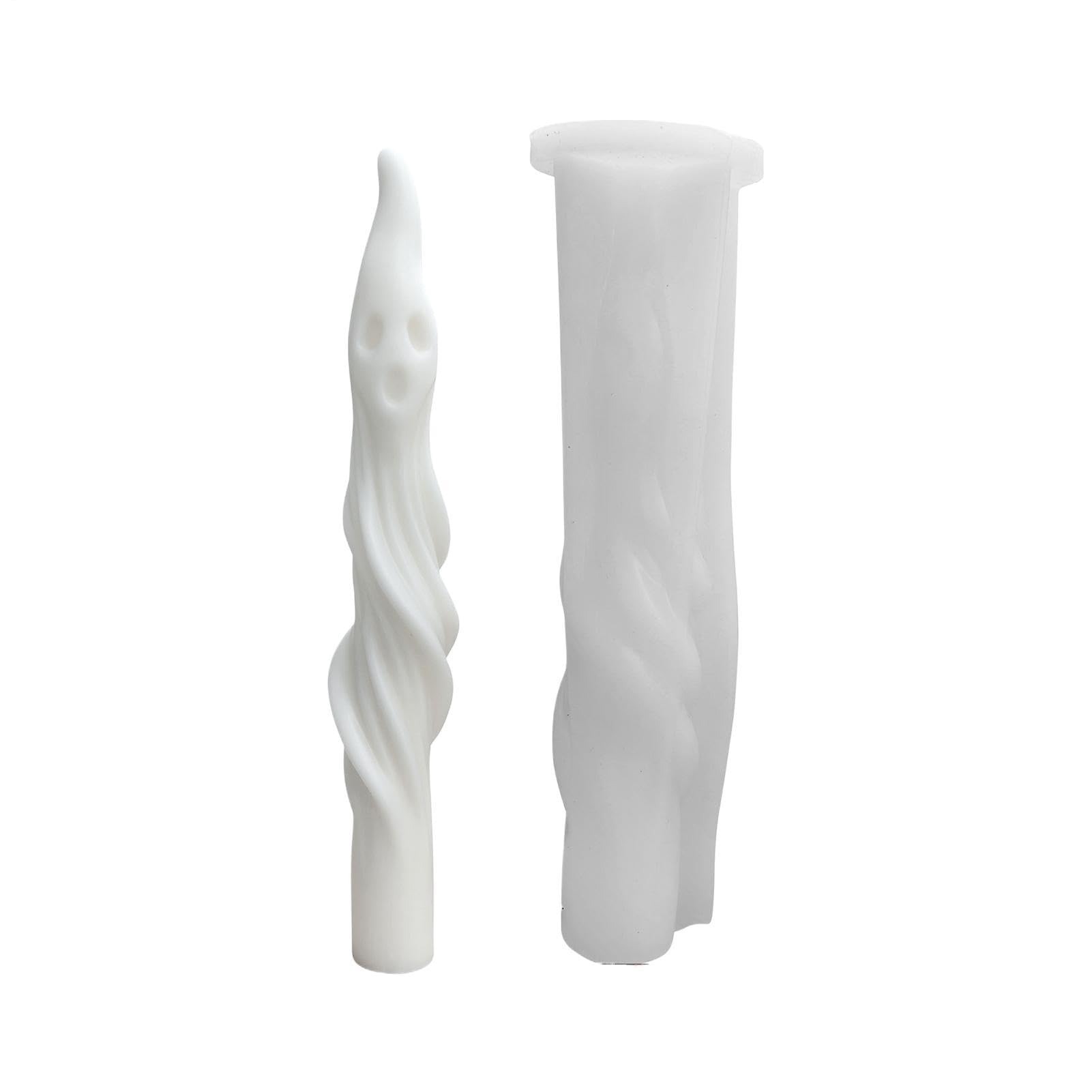 Stampo in silicone a spirale 3D per candele di soia, sapone e argilla, ideale per Halloween, casa, feste, caminetti e decorazioni per tavolo da pranzo