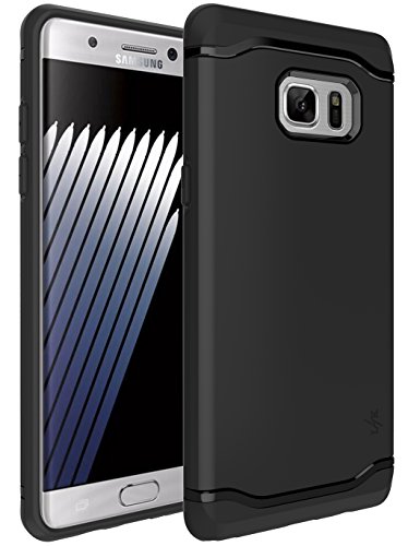 Galaxy Note 7 Case, LK [Armor Shield] Shock Absorbent Dual Layer Hard PC Cover + TPU Inner Hybrid Defender Case For Samsung Galaxy Note 7 (Black)