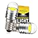 Price comparison product image Ruiandsion 2-Pack E10 Mini Screw Base Light Bulbs 6V 150LM White 6000K Miniature Bulb Replacement for Flashlights Electrical Circuits Experiment Projects Instrument Indicator Lights