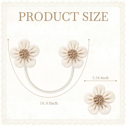 VIS'V Curtain Tiebacks, Twisted Boho Curtain Holdbacks, Cream, 4 Pcs by VIS'V - Used condition - Image 4