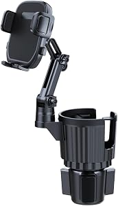 Cup Holder Phone Mount for Car, 2 in 1 Cell P Car Mount 360 Rotation Cup Holder Expander for Stanley 10-40oz Drink Bottles, Mugs and Phone Compatible with iPhone Samsung