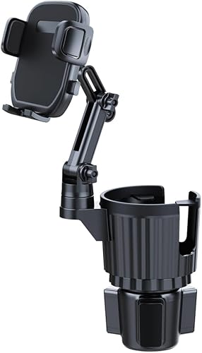 Soporte de teléfono para automóvil, 2 en 1 celular P para automóvil, soporte de vaso de rotación 360 para Stanley botellas de bebidas de 10 a 40