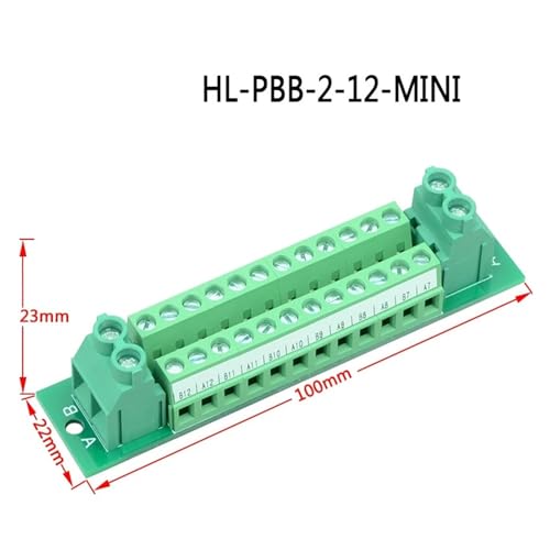 Módulo de distribución de 16 A y 48 V con bloque de terminales de 12 posiciones HL-PBB-2-12-MINI 2
