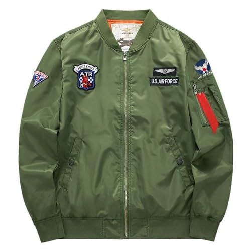 Image of CORIRESHA Mens Apollo NASA Patches Slim Fit Bomber Jackets Windbreaker