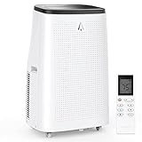 14000 BTU Portable Air Conditioner, 3 in-1 Ultra-Quiet Cooling, Dehumidifier & Fan for Rooms Up to 700 Sq. Ft. – Remote Control, Sleep Mode, 24H Timer & Windows Kit