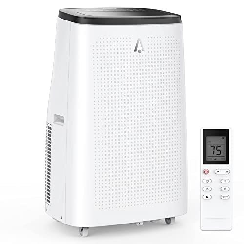 14000 BTU Portable Air Conditioner, 3 in-1 Ultra-Quiet Cooling, Dehumidifier & Fan for Rooms Up to 700 Sq. Ft. – Remote Control, Sleep Mode, 24H Timer & Windows Kit