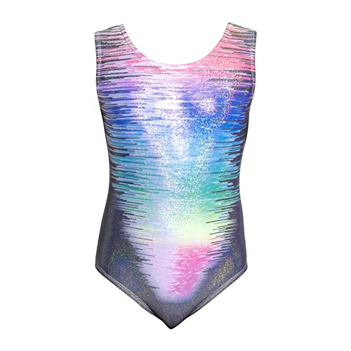 Image of Gymnastics Leotards for Girls Sparkle One-piece New Geometry Design Dancing Athletic Leotards 2-14Years