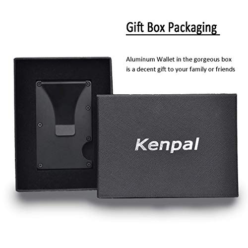 Metal Wallets For Men With Money Clip - Slim Minimalist Aluminum Wallet Credit Card Holder Rfid Blocking (Cd Raised Grain, Black 2) #TOP6