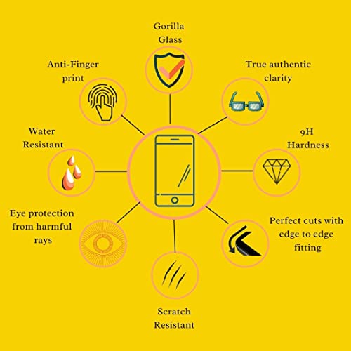 Image of ViS compatible with Realme C55 5G Smartphone Tempered Glass [With Warranty] Screen Protector Guard Full Edge To Edge 9H Full Glue Fhd With Easy Installation Kit-Pack Of 2