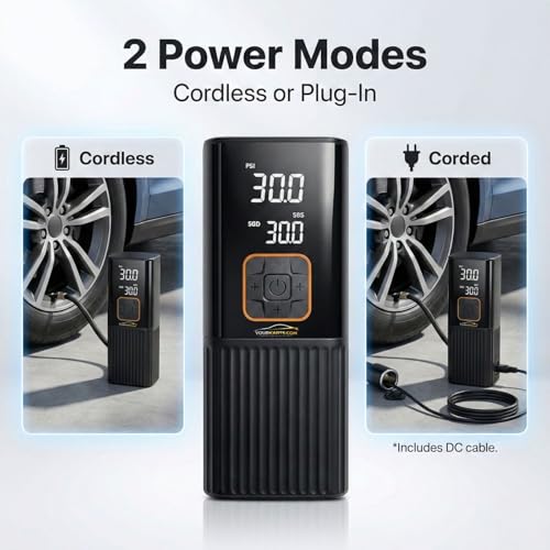 Image of YOURKARTS 2-in-1 Portable Tyre Inflator for Car & Bike
