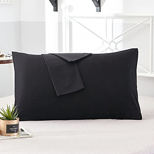 Federa in cotone Federa per cuscino in tinta unita 66 * 66 cm 50 * 75 cm Federa per cuscino per biancheria da letto multicolore opzionale-hei se, 48x74 cm 2 pezzi