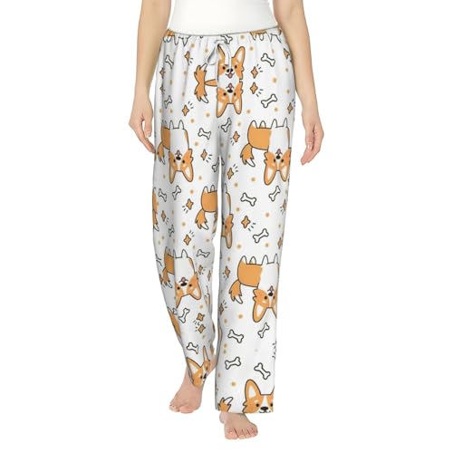 Pantalon pyjama doux jambes larges en finitions haut de gamme