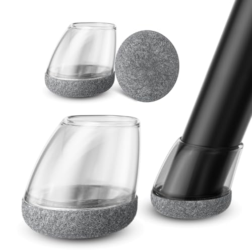 Mayzolop Round Stuhlbeinkappen 16 Stück Grau Filz