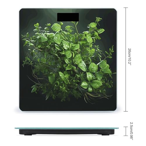 Báscula digital para baño Green Leaves de vidrio templado miniatura 2
