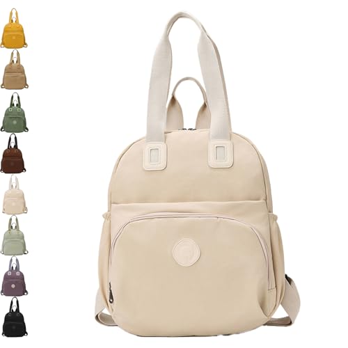 Heaneutrorty Backpack, Heaneutrorty Waterproof Versatile & Stylish Backpack for Women, Large Capacity Stylish Backpacks (Beige)