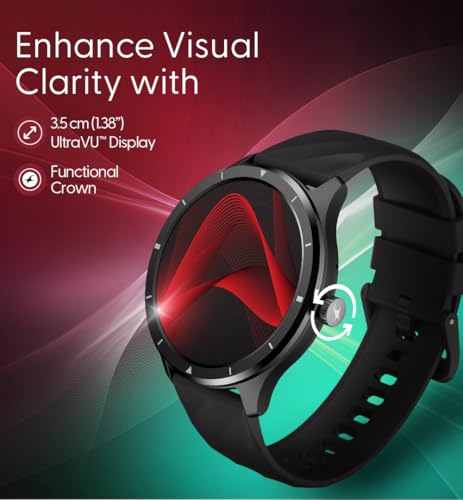 Image of Fastrack FR2 Smart Watch, 1.38 inch UltraVU HD Display, Blazing Fast UI, Working Crown, AI Voice Assistant, IP68 Water & Dust Resistant, Health Suite, BT Calling, Smartwatch for Men & Women (Blue)