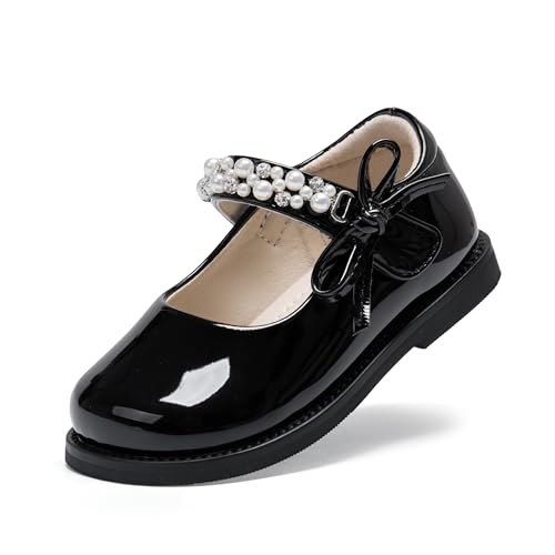 Image of PHIRAMIN Toddler Girl Mary Jane Student Oxford Shoes-Little Girl School Uniform Shoes for Wedding Party
