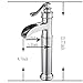 BWE Vessel Sink Faucet Chrome Polished Waterfall Spout Tall Body Single Hole Bathroom Lavatory Vanity Faucets One Handle Commercial