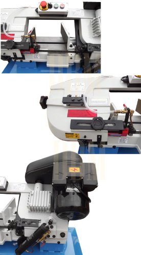 7x12 Metal Cutting Band Saw, Horizontal & Vertical Combo Saw with Hydraulic Down Feed, 110V Machine for Steel, Aluminum & Workshop Projects